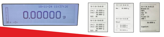 Semi Micro / Analytical Balance KAB7L (Dual Range 102g/220g, 0.01mg/0.1mg Readability, Graphic Display)
