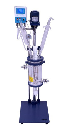 Jacketed Glass Reactor – JGR2L / JGR5L (2L & 5L Capacity | High Borosilicate Glass | SS304 Frame)