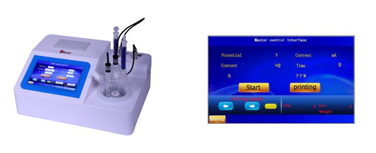 Karl Fischer Titrator – KFT2T (Coulometric Method | 7" Touch Screen | Built-in Printer)