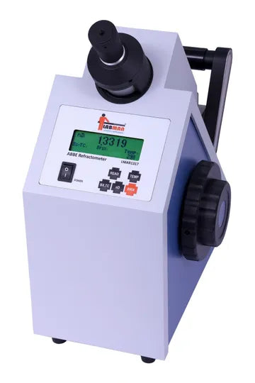 ABBE Refractometer LMAR1317 (1.3000–1.7000 nD, 0–100% Brix, LCD Display)