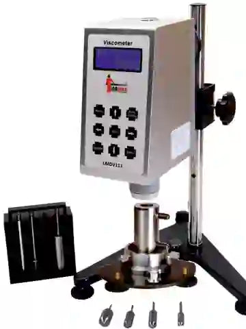 Digital Viscometer with Small Sample Adaptor ( LMDV111,LMDV222) (0.1–200 RPM, RS232C Interface)