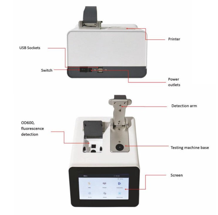 Microvolume Spectrophotometer MSOD6 (Biophotometer)