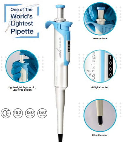 Elegant Fully Autoclavable Micropipettes – Adjustable Volume Single-Channel