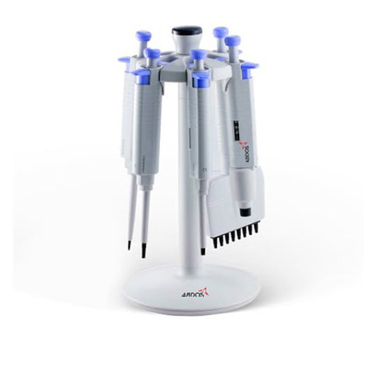 Pipette Rack Stand (Carousel Type, PP) – Holds 6 Pipettes