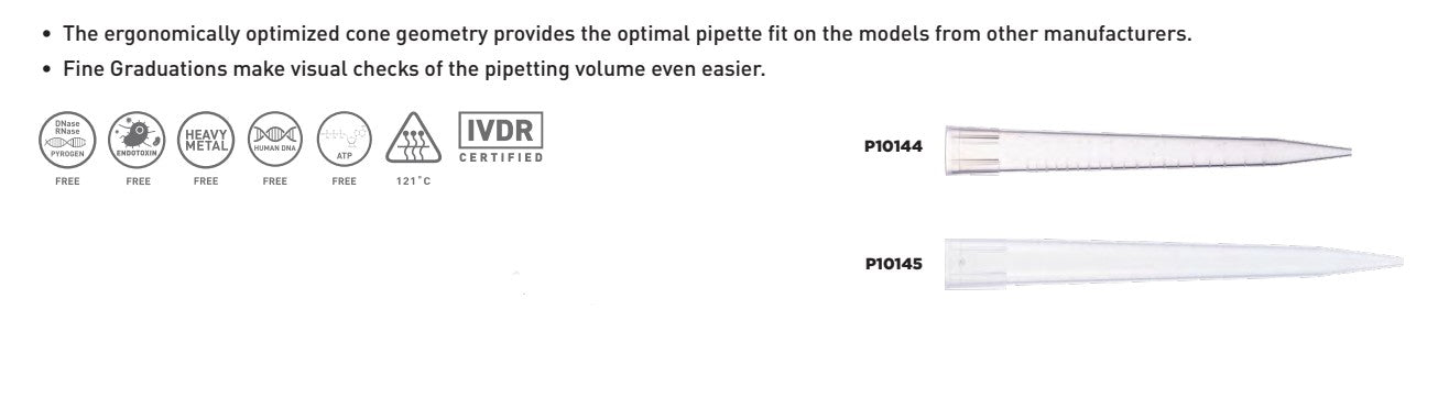 Abdos Large Volume Pipette Tips – 1–10 ml, Bulk Pack (Graduated, PP)